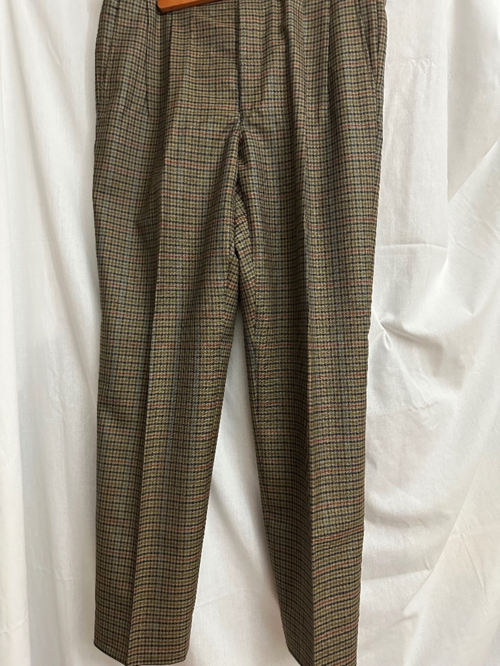 Paul Fredrick 38R, brown/khaki wool pants